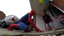 Dad dresses as Spider-Man to surprise son battling cancer (video)