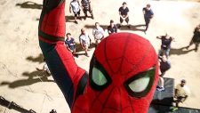 Tom Holland took a Spidey selfie during a 'Spider-Man: Homecoming' stunt